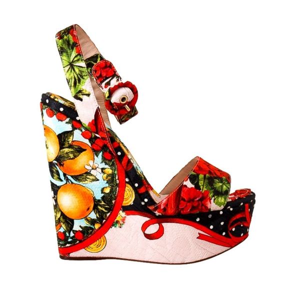 DOLCE GABBANA 💎 High Platforms Brocade Sicily Designer Sandals